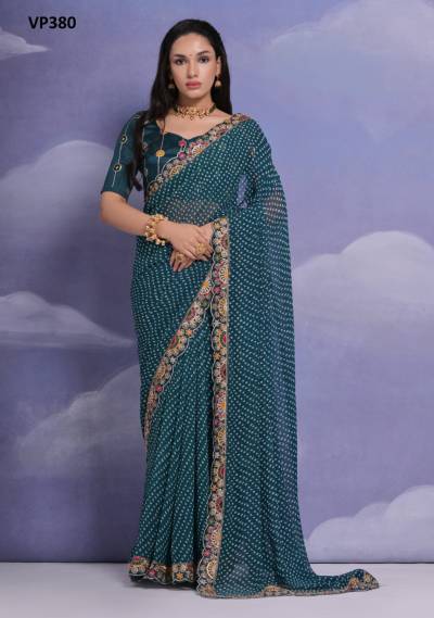 FASHION BERRY LEELA VP379 TO VP382 DESIGNER GEORGETTE SAREE WHOLESALER IN INDIA