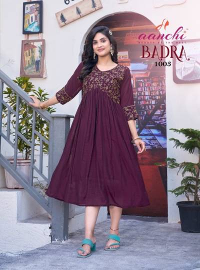 BADRA BY AANCHI KURTIS VICHITRA WITH LINING GOWN MANUFACTURER IN INDIA