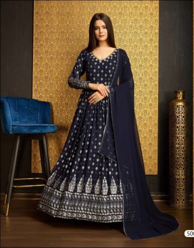 FLORY VOL 44 BY SAGAR IMPEX FOIL PRINTED READY TO WEAR GOWN EXPORTER IN INDIA