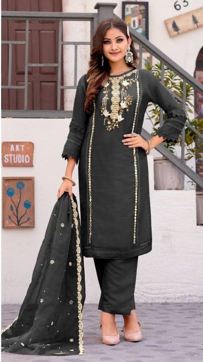 DN 2102 BY SAFFANA SOFT ORGANZA SILK SALWAR KAMEEZ WHOLESALER IN GUJARAT