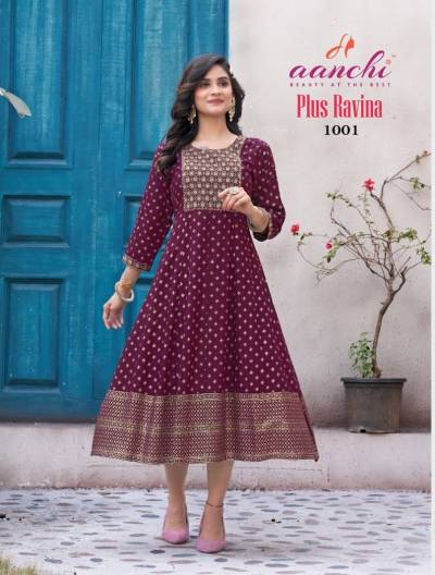 PLUS RAVINA BY AANCHI KURTIS REYON KURTI MANUFACTURER IN INDIA