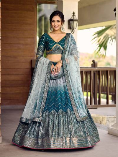 KIMAYA BY ZEEL CLOTHING CHINON FABRIC LEHENGA CHOLI EXPORTER IN SURAT